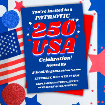 250 USA Jubiläumsfeier - editierbare patriotische 