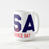 250 USA Unabhängigkeitstag Kaffeetasse (VorderseiteRechts)