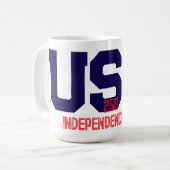 250 USA Unabhängigkeitstag Kaffeetasse (Vorderseite Links)