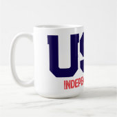 250 USA Unabhängigkeitstag Kaffeetasse (Links)