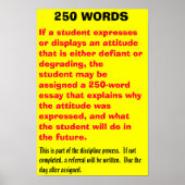 250 words - Customized Poster (Vorne)