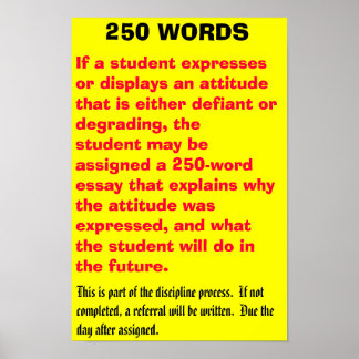 250 words - Customized Poster