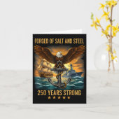 250 Years 1776-2026 250th Birthday Eagle Patriotic Karte (Gelbe Blume)