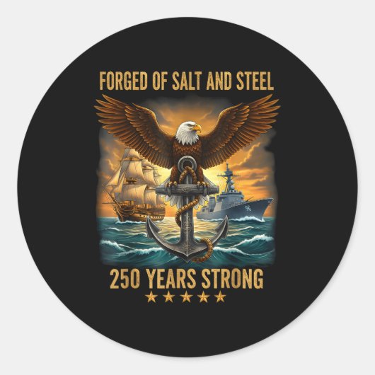 250 Years 1776-2026 250th Birthday Eagle Patriotic Runder Aufkleber (Vorderseite)