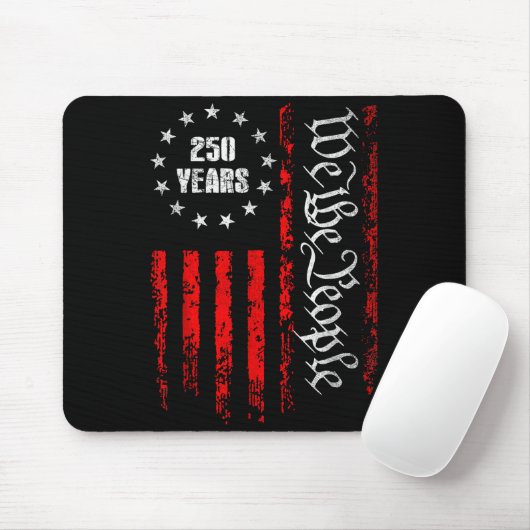 250 Years 1776-2026 250th Birthday Usa Patriotic 4 Mousepad (Mit Mouse)