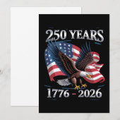 250 Years 4th Of July Eagle USA Flag 1776 2026 Einladung (Vorne/Hinten)