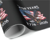 250 Years 4th Of July Eagle USA Flag 1776 2026 Geschenkpapier (Rolleneckpunkt)