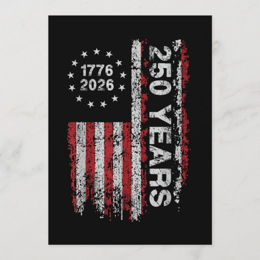 250 Years America Anniversary 250th Independence  Einladung (Vorderseite)