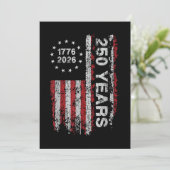 250 Years America Anniversary 250th Independence  Einladung (Stehend Vorderseite)