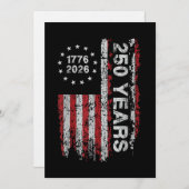 250 Years America Anniversary 250th Independence  Einladung (Vorne/Hinten)