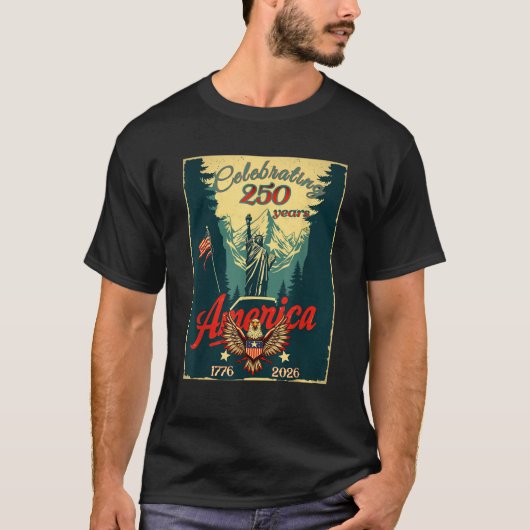 250 Years America Halbjahrhundertefeier F T-Shirt (Vorderseite)