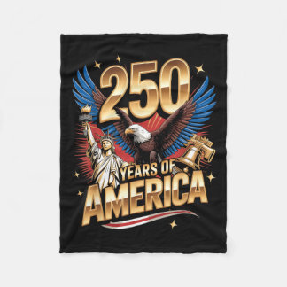 250 Years American 250th Anniversary US USA Flag Fleecedecke