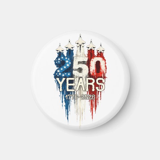 250 Years American Flag 250th Anniversary  Magnet (Vorne)