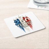 250 Years American Flag 250th Anniversary  Rechteckiger Pappuntersetzer (angewinkelt)