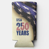250 Years American Independence Birthday Selters Dosenkühler (Rückseite)