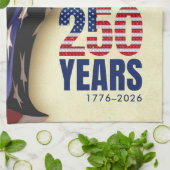 250 Years American Independence Souvenir Geschirrtuch (Gefaltet)