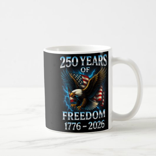 250 Years Of Dom 1776 2026 Bald Eagle 250th Birthd Kaffeetasse (Rechts)