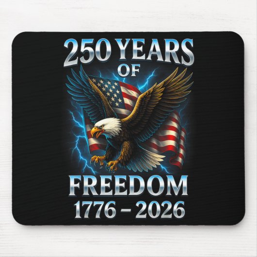 250 Years Of Dom 1776 2026 Bald Eagle 250th Birthd Mousepad (Vorne)