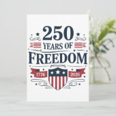 250 Years Of Freedom 1776 2026 250th 4th Of July Ankündigung (Stehend Vorderseite)