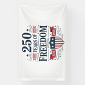 250 Years Of Freedom 1776 2026 250th 4th Of July Banner (Vertikal)