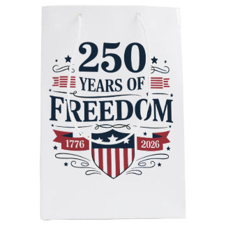 250 Years Of Freedom 1776 2026 250th 4th Of July Mittlere Geschenktüte