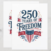 250 Years of Freedom 1776 2026 July 4th 250th Birt (Vorne/Hinten)