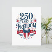 250 Years of Freedom 1776 2026 July 4th 250th Birt (Stehend Vorderseite)