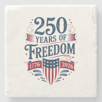250 Years of Freedom 1776 2026 July 4th 250th Birt Steinuntersetzer
