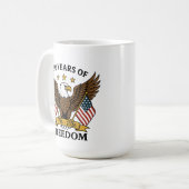 250 Years of Freedom America's Anniversary Kaffeetasse (Vorderseite Links)