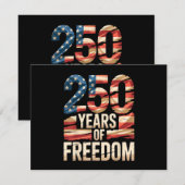 250 Years of Freedom Begleitkarte (Vorne/Hinten)