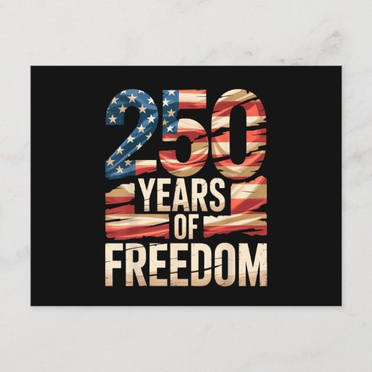 250 Years of Freedom Begleitkarte (Vorderseite)