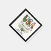 250 Years of Freedom Chic Patriotic Black Border Serviette (Ecke)