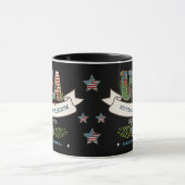 250 Years of Freedom Elegant Patriotic Black Tasse (Zentrum)