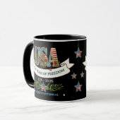 250 Years of Freedom Elegant Patriotic Black Tasse (Vorderseite Links)