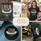 250 Years of Freedom Elegant Patriotic Botanical  Magnet