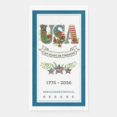 250 Years of Freedom Elegant Patriotic  Serviette (Vorderseite)