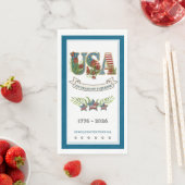 250 Years of Freedom Elegant Patriotic  Serviette (Beispiel)