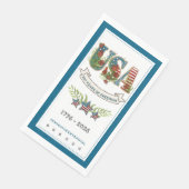 250 Years of Freedom Elegant Patriotic  Serviette (Ecke)