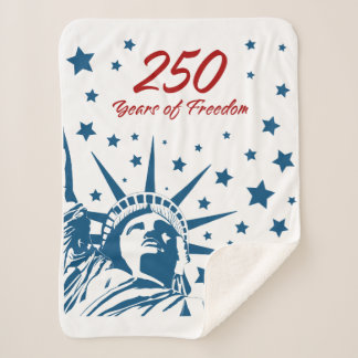 250 Years of Freedom Happy Birthday USA Patriotic Sherpadecke