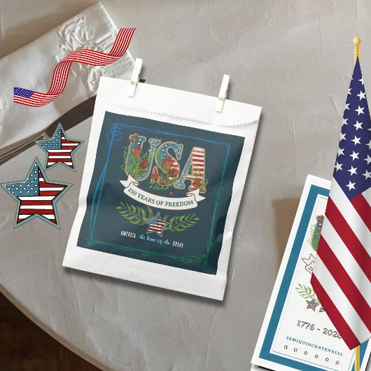 250 Years of Freedom Midnight Blue Elegant  Geschenktütchen