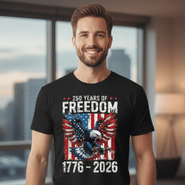 250 Years of Freedom – USA 1776–2026 Patriotic T-Shirt