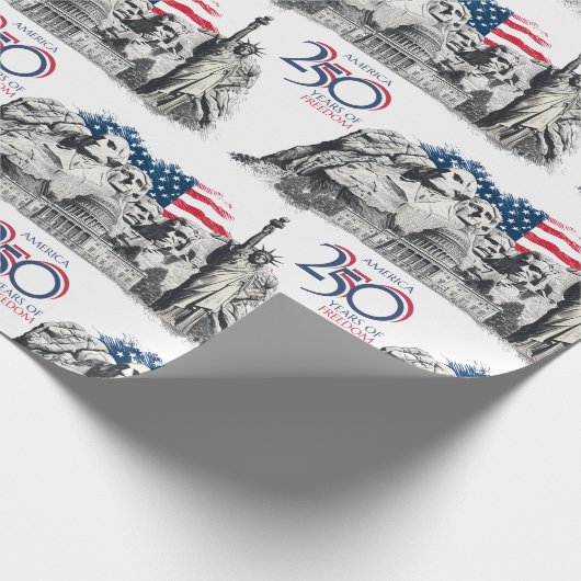 250 years of Freedom USA Independence Geschenkpapier (Ecke)