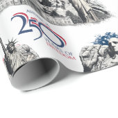 250 years of Freedom USA Independence Geschenkpapier (Rolleneckpunkt)