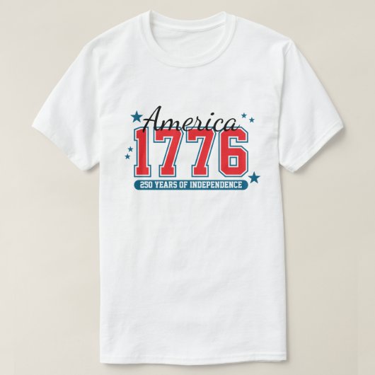 250 Years of Independence 4th of July Anniversary  T-Shirt (Design vorne)