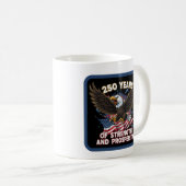 250 Years of Strength Eagle Patriotic Kaffeetasse (VorderseiteRechts)