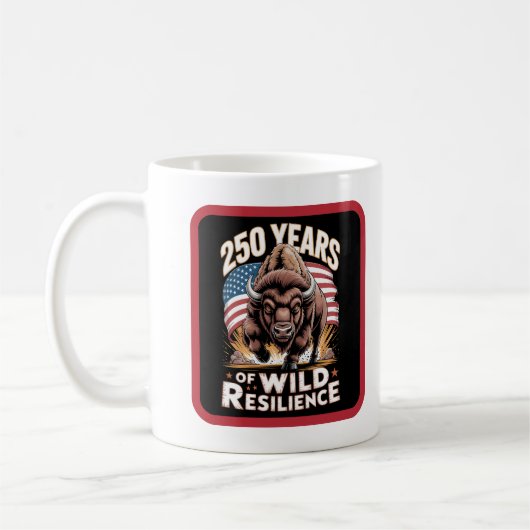 250 Years of Wild Resilience Bison Kaffeetasse (Links)