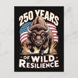 250 Years of Wild Resilience Bison Postkarte