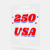 250 Years USA Civic Ceremony Acrylschild (Winkel)