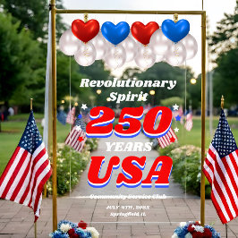 250 Years USA Custom Event Acrylschild