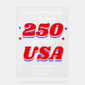 250 Years USA Educational Program Welcome Acrylschild (Vorderseite)